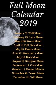 Full Moon Calendar 2019 By Mad Witch Supplies Northern