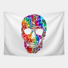 It adds colors to your house, living room, bedroom, office, study room and spreads a very positive and relaxed atmosphere. Colorful Skull Colorful Skull Tapestry Teepublic