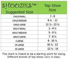 Shoozies Size Chart
