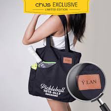 BEST SELLER] Túi Tote Canvas "Pickleball Tote-ally Awesome" Tag Da Khắc Tên  Theo Yêu Cầu | Chus Exclusive