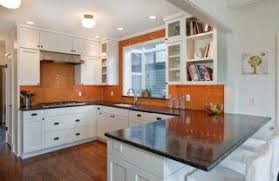 Orange Walls White Cabinets Dark Countertop This Will Be My Kitchen Someday Only Smaller Kitchen Backsplash Trends Contemporary Kitchen Kitchen Remodel