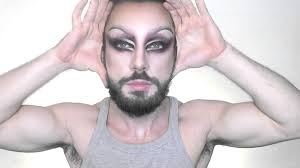 bearded drag queen makeup you