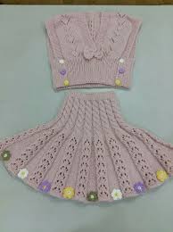 Beli Burgulu Klos Etek Cepken Takimi Yapilisi Baby Knitting Patterns Orgu Klos Etek