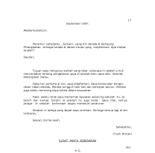 Contoh surat resign bahasa inggris. Format Surat Tidak Rasmi English