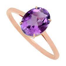 Although the names are often used interchangeably, the difference between red, rose, and pink gold is the copper content: 10k Rose Gold Amethyst Oval Ring Handmade Jewelry Artisan Wolf Badger