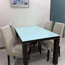 Maybe you would like to learn more about one of these? Frosted Glass Dining Table Set Furniture Home Living Furniture Tables Sets On Carousell