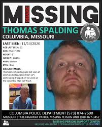 Columbia police is asking for your assistance in locating Thomas Lee  Spalding. Spalding is a 32, w/m, 6ft tall and weighs approximately 204 lbs.  Spalding was last seen