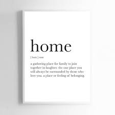 Home Noun Definition Quote Wall Art Print Art Quotes Inspirational Design Quotes Inspiration Definition Quotes