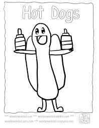 Food Coloring Pages Cartoon Hot Dog At Www Wonderweirded Com Food Coloring Page Cartoon Hot Dog Htm Dog Coloring Page Food Coloring Pages Dog Pictures To Color