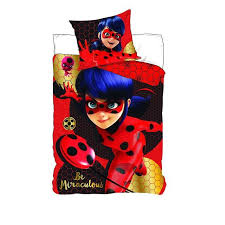 Housse De Couette Miraculous Parure De Lit Ladybug Avec Taie D Oreiller Achat Vente Housse De Couette Seule Cdiscount