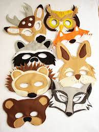 Childrens Woodland Animals Felt Mask Super Combo Of 8 Masks 80 00 Via Etsy Felt Kids Woodland Animal Masks Felt Animal Masks