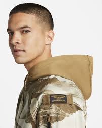 NIKE Therma-FIT Allover Print Camo Hoodie DQ6949-242 Hazel Rush Coconut  Milk 3XL