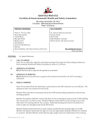 ADOPTED MINUTES Facilities & Environmental, Health and Safety Committee