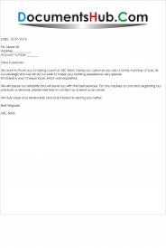 Provide company bank details to customers letter. Thank You Letter From Bank To Customer