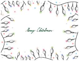 Christmas lights drawing easy christmas drawings xmas drawing christmas pictures christmas art simple christmas christmas doodles christmas applique christmas paintings. Hand Drawn Of Lovely Christmas Lights Frame Drawing By Iam Nee