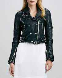 Burberry Ribbed Leather Moto Jacket Shopstyle Burberry Leather Jacket Black Leather Moto Jacket Leather Moto Jacket
