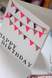 Another cute and simple washi tape birthday card to make at home, this quick diy card project uses colorful washi tape in whatever colors you have on hand, then pasted to cardstock so you can weave it through you greeting card. Handmade Birthday Cards Pink Lover