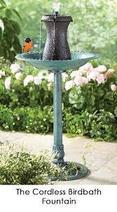 Best hummingbird bird baths & fountains reviewed: The Cordless Birdbath Fountain Hammacher Schlemmer Bird Bath Fountain Bird Bath Fountains Outdoor