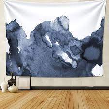 Shop wall tapestries by shape, size, color or style! Sunm Boutique Wall Tapestry Wall Hanging Tapestry Navy Blue Waves Watercolor Wall Tapestry Dorm Decor 51 2 X59 1 Blue Waves Buy Online In Bahamas At Bahamas Desertcart Com Productid 47669669