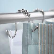 Moen Double Shower Curtain Hooks Finish Chrome In 2021 Double Shower Curtain Double Shower Shower Curtain Hooks