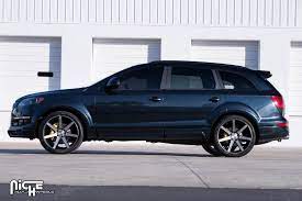2007 Audi Q7 With Machined Black With Dark Tint Niche Sport Verona Wheels 22 Inch Verona Rims With 285 25 R22 Tires Audi Q7 Audi Black