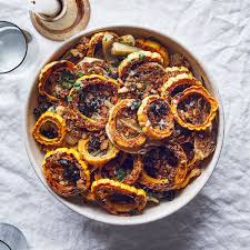 Roasted Fennel Delicata Squash With Olive Parmesan Breadcrumbs Recipe In 2020 Roasted Fennel Delicata Squash Fennel