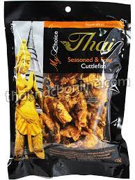 My Choice Thai Seasoned Fried Cuttlefish 70g Thaisnackonline Sweet And Salty Seafood Snack Squid Recipes