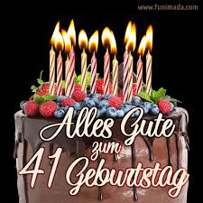 Das gilt auch für geburtstage und. Alles Gute Zum 41 Geburtstag Schokoladenkuchen Gif Herunterladen Auf Funimada Com