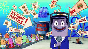 Chum bucket or chumbucket can mean: Yarn Plankton Is Selling Krabby Patties At The Chum Bucket The Spongebob Squarepants Movie Video Clips By Quotes B68e6731 ç´—