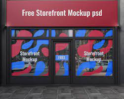 Download Free Storefront Window Sign Facade Mockup Psd Good Mockups