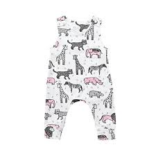 Rucan Baby Romper Cute Newborn Infant Baby Boys Girls Cartoon Print Romper Jumpsuit A2 6 12 Months