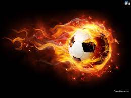 Football field with green grass on black, floral background. Football On Fire Wallpapers Top Free Football On Fire Backgrounds Wallpaperaccess