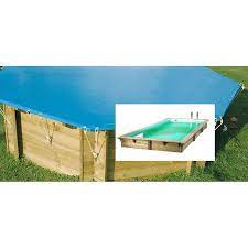 La piscine hors sol permet de profiter des joies de la baignade sans avoir à effectuer d'importants travaux. Bache De Protection Piscine Bois Ubbink Rectangle 350 X 505 Cm