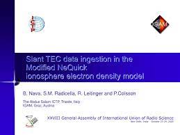 A version of the nequick g algorithm using a new coding approach is now available for download on the gsc website. Ppt Slant Tec Data Ingestion In The Modified Nequick Ionosphere Electron Density Model Powerpoint Presentation Id 394154
