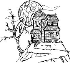 You can't celebrate halloween without doing at least one haunted house craft, so print out this haunted house coloring page for some artistic halloween fun. Free Printable Haunted House Coloring Pages For Kids