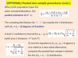 Comparing Means Confidence Intervals And Hypotheses Tests For The Difference Between Two Population Means µ 1 µ 2 Chapter 22 Part 2 Ci Ht For M Ppt Download