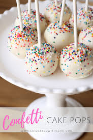 How To Make Confetti Cake Pops Lifestyle With Leah Recipe Cake Pop Recipe Savoury Cake Fun Desserts