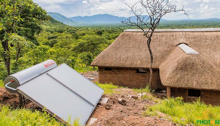 Locally built solar thermal water heater