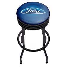 Built ford tough shop stool only $95.00. Ford Black Ribbed Bar Stool Ford Oval