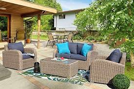 Au Jardin De Chloe Salon De Jardin En Resine Tressee Ronde Haut De Gamme Tara Osier Naturel En 2020 Idees De Decoration Interieure Salon De Jardin Canape Jardin
