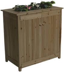 Add plants to each section of the planter by digging small holes and inserting the plants. Amazon Com Algreen Products Ergogarden Deck Box And Elevated Planter Garden Outdoor
