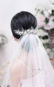 New Wedding Hairstyles Romantic Veil Hair Pieces 47 Ideas Bridal Hair Half Up Romantic Bridal Hair Wedding Hair Head Piece