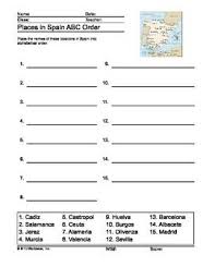 Fun free halloween printables to keep kids entertained indoors, including crosswords, word searches, coloring pages and more. Places In Spain Abc Order Printable Abc Order Word Puzzles Word Puzzles Printable