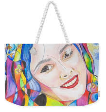 Abstract Watercolour Portrait of Alice Weekender Tote Bag