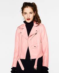 Leather Effect Jacket Available In More Colours Best Leather Jackets Pink Leather Jacket Zara Leather Jacket
