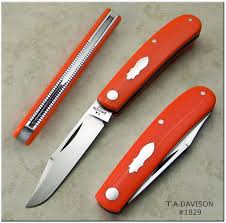 Davison Orange G 10 Knife Custom Knives Knife Gifts
