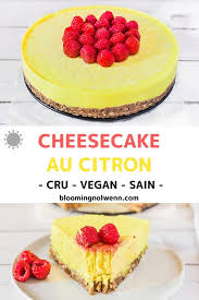Cheesecake Vegan Au Citron Cru Sans Sucre Sans Huile Blooming Nolwenn Recette Gateau Au Fromage Vegetalien Cru Recette Cheesecake Cheesecake Vegetalien
