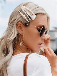 Fashion Simple Pearl Metal Hair Clip Hairtrendsideas Metal Hair Clips Metallic Hair Hair Scarf Styles