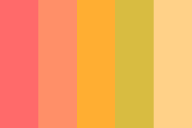 Peach fruit color elements icons set vector. Fruit Juice Color Palette
