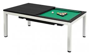 American tables are closely aligned to their english pool table counterpart in appearance, but diverge slightly on sizes. Dynamic Vancouver Pool Dining Table Dark Ebony Pool Tables Online